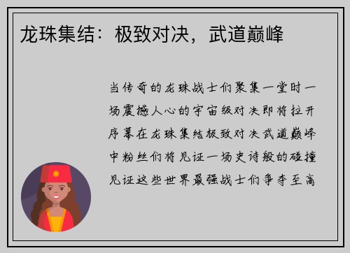 龙珠集结：极致对决，武道巅峰